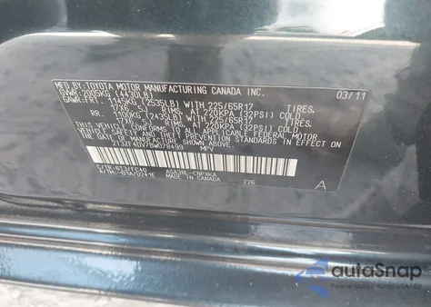 2011 Toyota Rav4 z USA, uszkodzony, nr VIN 2T3ZF4DV7BW078499